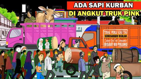 Sapi Di Angkut Truk Oleng Untuk Di Kurbankan Saat Hari Raya Idul Adha