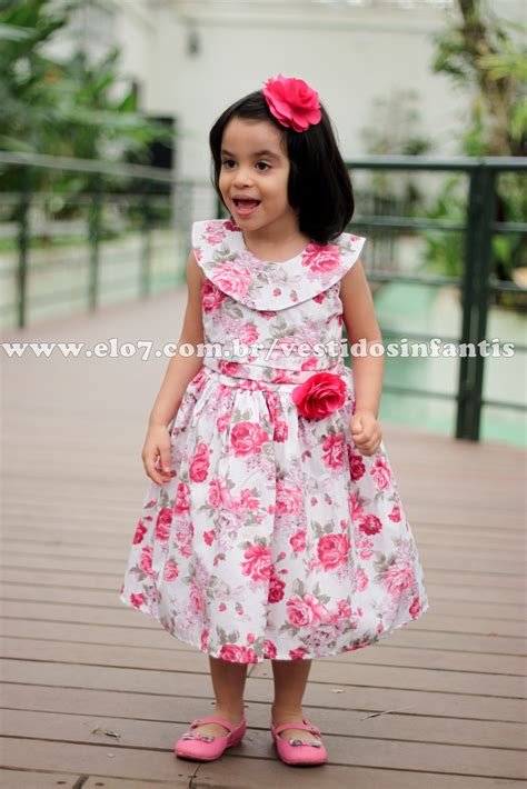 Vestido De Menina Floral Pink AnaGiovanna Vestidos Infantis Elo7