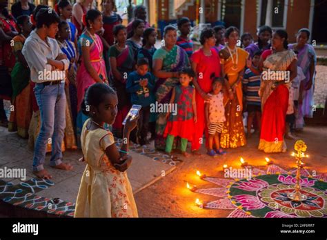 Tamil Nadu India December 2019 Deepam Festival Of Lights In