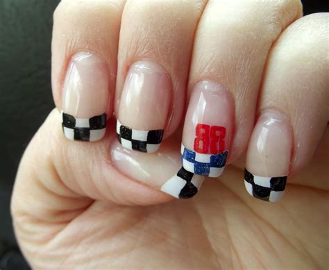 Dale Jr 88 Nail Art Rev Up Your Style With Nascar Inspired Nails