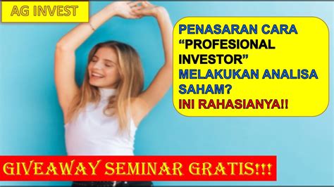 Rahasia Analisa Saham Begini Cara Mencari Saham TOP Giveaway Seminar