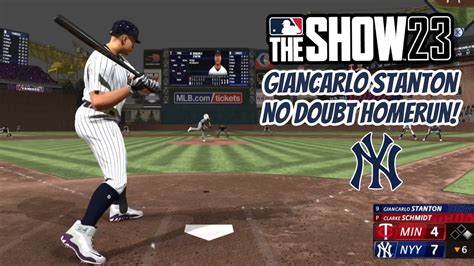 Giancarlo Stanton Drills No Doubt Home Run Mlb The Show Created