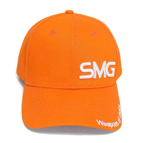 fitted cap orange cricket sports gear