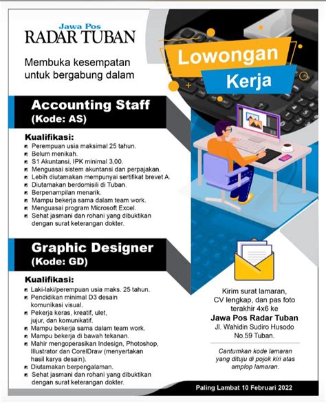 Lowongan Kerja Sebagai Accounting Staff Dan Graphic Designer Nugasin