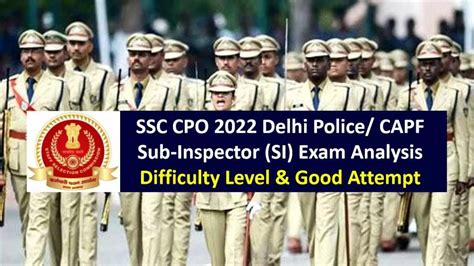 Ssc Cpo Delhi Policecapf Si 2022 Exam Analysis Check Difficulty Level