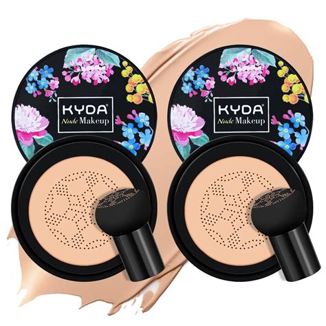 Amazon Ownest 2 Pcs Mushroom Head Air Cushion BB Cream Concealer Lasting Nude Makeup