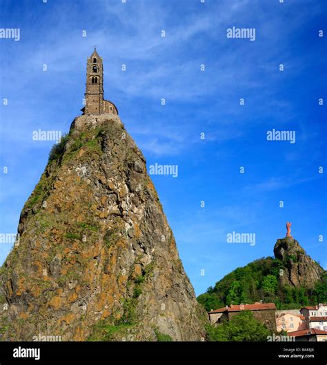 Saint Michel Daiguilhe Chapel Le Puy En Velay Auvergne France Stock