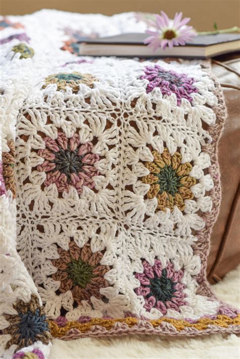 Flower Granny Square Blanket Mama In A Stitch