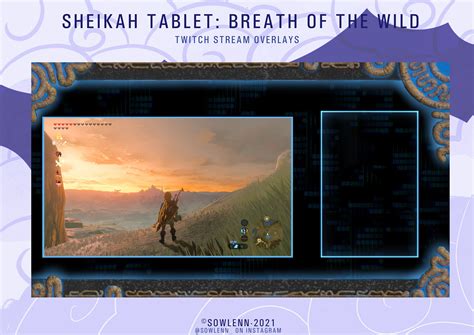 Twitch Stream Overlays Sheikah Tablet Breath Of The Wild Etsy