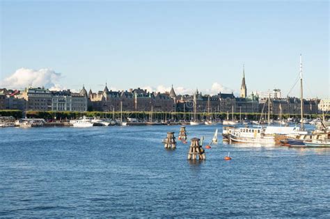 Stockholm City Across The River Stock Photo Image Of Transport