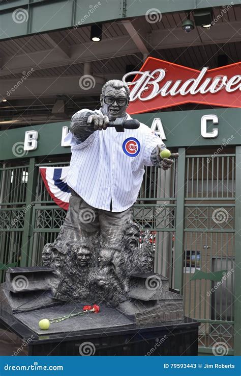 Harry Caray Statue At Wrigley Field Editorial Image | CartoonDealer.com ...