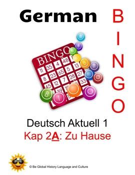 Deutsch Aktuell Level 1 Kapitel 2A Zu Hause German BINGO TPT