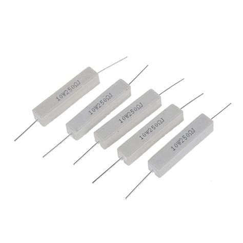 5 250 Ohm 10W Watt Axial Ceramic Cement Resistors 5 Pcs Walmart