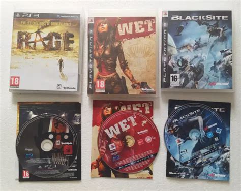 Lot Jeux Ps Wet Rage Blacksite Sony Playstation Complet Pal