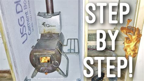 Diy Wood Stove Install Tutorial Scamp Travel Trailer Step By Step