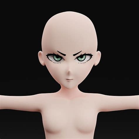 Anime Girl Base 3D model | CGTrader