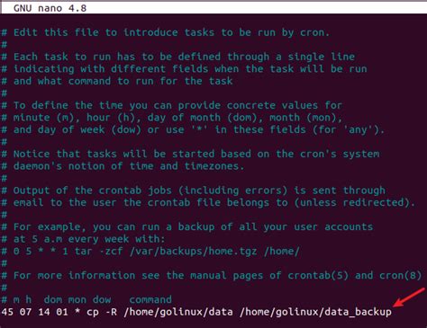 Crontab Command Examples In Linux Cheat Sheet Golinuxcloud