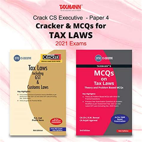 Buy Taxmann S Combo For Cs Executive Exams Paper Tax Laws