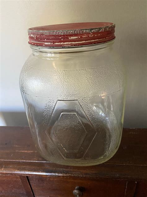 Vintage Hazel Atlas Jar Reuseable Glass From 1940 Farmhouse Etsy