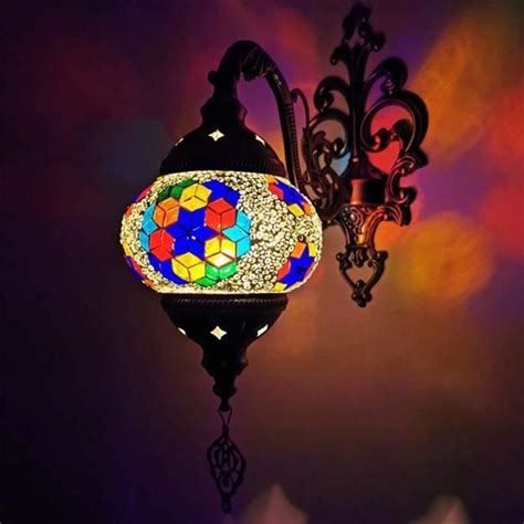 Turc Marocain Lampe Murale La Main Mosa Que En Verre Sconce Lumi Res