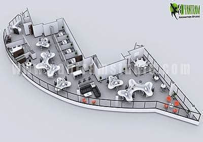 Modern Office Floor Plan Design - CG Cookie