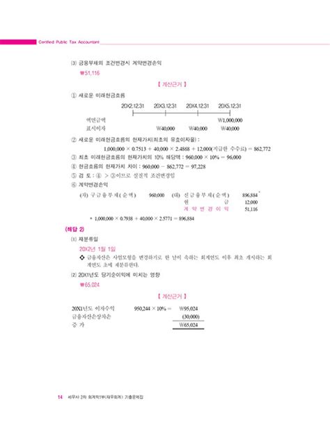 알라딘 Ifrs 세무사 2차 회계학 1부 재무회계 기출문제집