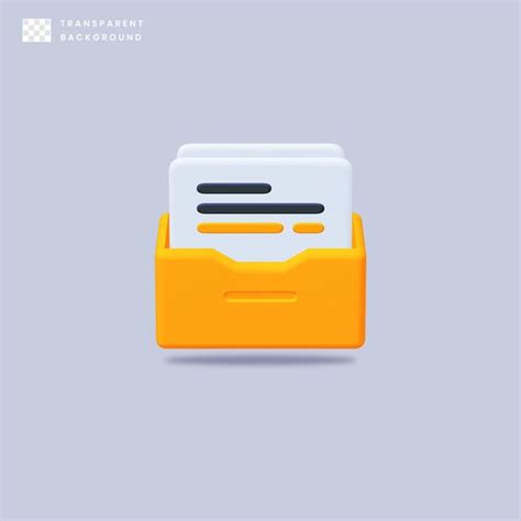 Carpeta De Archivo 3d Para Archivos De Documentos Archivo PSD Premium