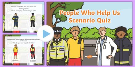 Eyfs People Who Help Us Scenario Quiz Teacher Made