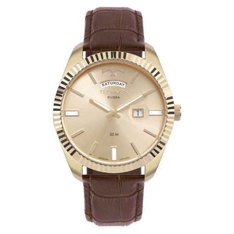 Relógio Technos Masculino Riviera Dourado 2350AK 0D Dourado