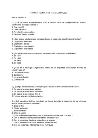 EXAMEN TEORIA Y SISTEMAS JUNIO 2023 Pdf