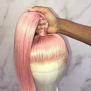 Amazon KRN Brazillian Virgin Human Hair Wigs Pink Color Lace