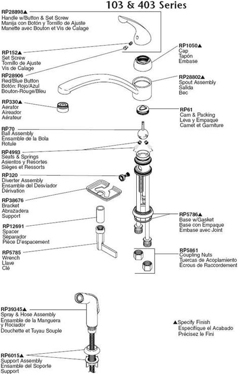 Delta Single Handle Faucet Diagram