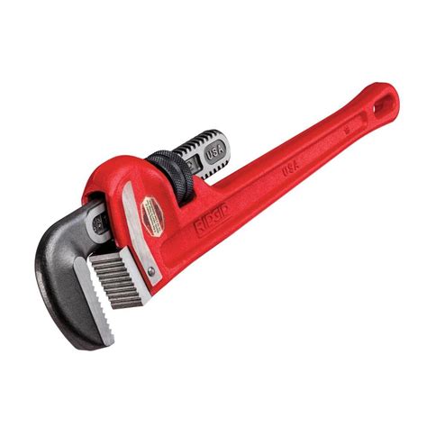 Ridgid 18 In Straight Pipe Wrench For Heavy Duty Plumbing Sturdy