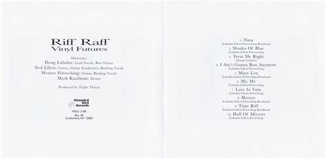 1981 Vinyl Futures - Riff Raff - Rockronología