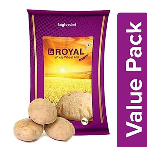 Buy Bb Combo BB Royal Whole Wheat Atta 10kg Fresho Potato 1kg Online