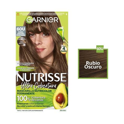 Tinte Para Cabello Garnier Nutrisse Ultra Cobertura 60u Rubio Oscuro