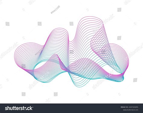 Abstract Geometric Shapes Trending Futuristic Line Stock Vector