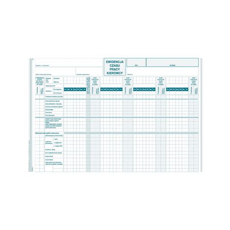 Michalczyk I Prokop Ewidencja Czasu Pracy Kierowcy A4 817 1 Sklep