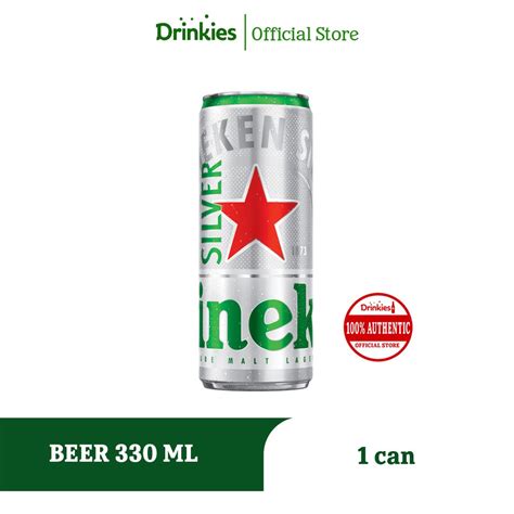 Heineken Silver Beer Can Ml Pure Malt Lager Shopee Philippines