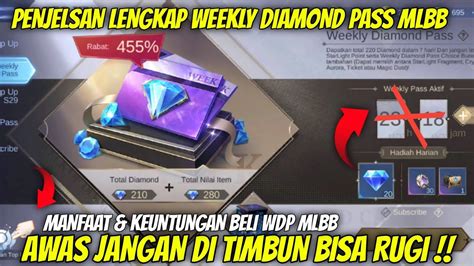 Penjelasan Lengkap Weekly Diamond Pass Mlbb Manfaat Keuntungan