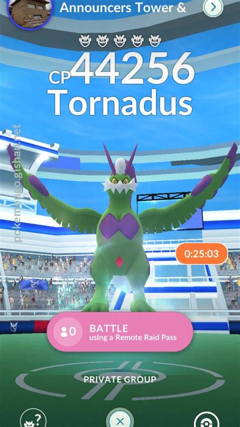 Tornadus (Therian Forme) Raid Boss - Pokemon Go