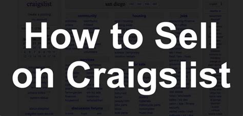 How To Sell On Craigslist Fast And Successfully