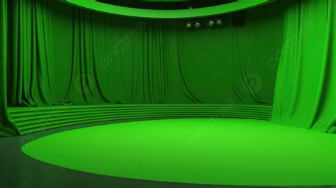 Fondo Escenario Virtual Con Pantalla Verde Para Renderizado D Fondo