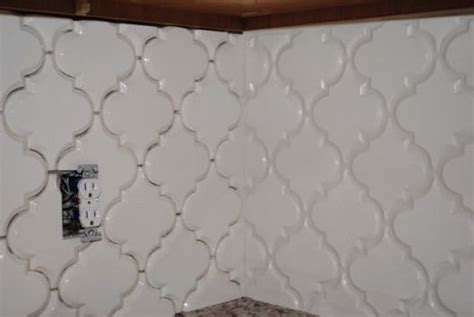 Beveled Arabesque Tile Corner Installation Karen Viscito Interiors