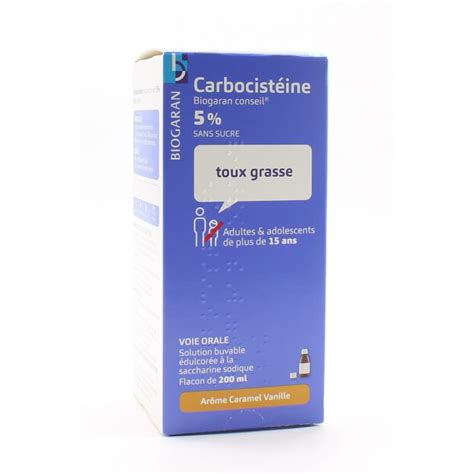 Biogaran Carbocist Ine Sans Sucre Toux Grasse Ml