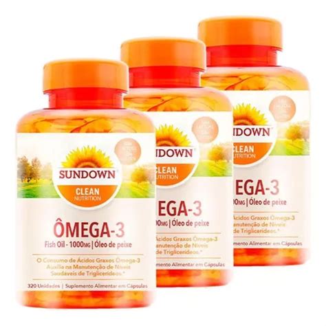 Kit De Mega Sundown Importado Caps Mg Fish Oil