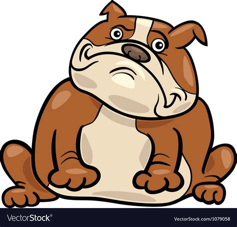 English bulldog dog cartoon Royalty Free Vector Image