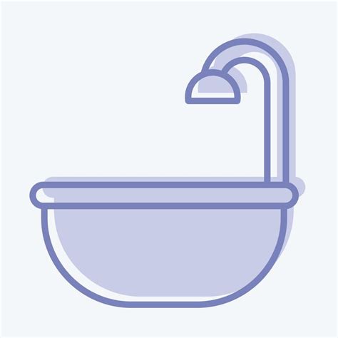 Icon Bathroom. suitable for Kids symbol. two tone style. simple design ...