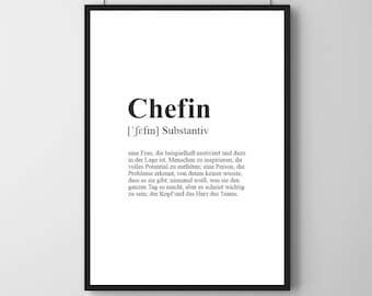 Chefin Definition Etsy De