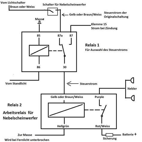 Schaltplan Tagfahrlicht Relais Wiring Diagram